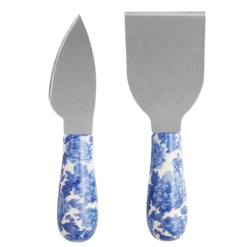 Pioneer Woman Cheese Knife Serving Set 4 pieces Heritage Floral Blue New